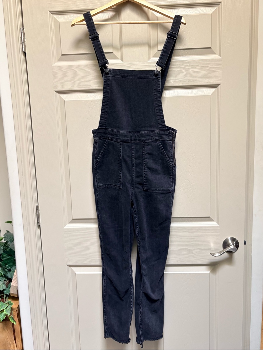 Madewell | Skinny Denim Ankle Overalls Edgy Western - Women's M/27, Lunar Wash